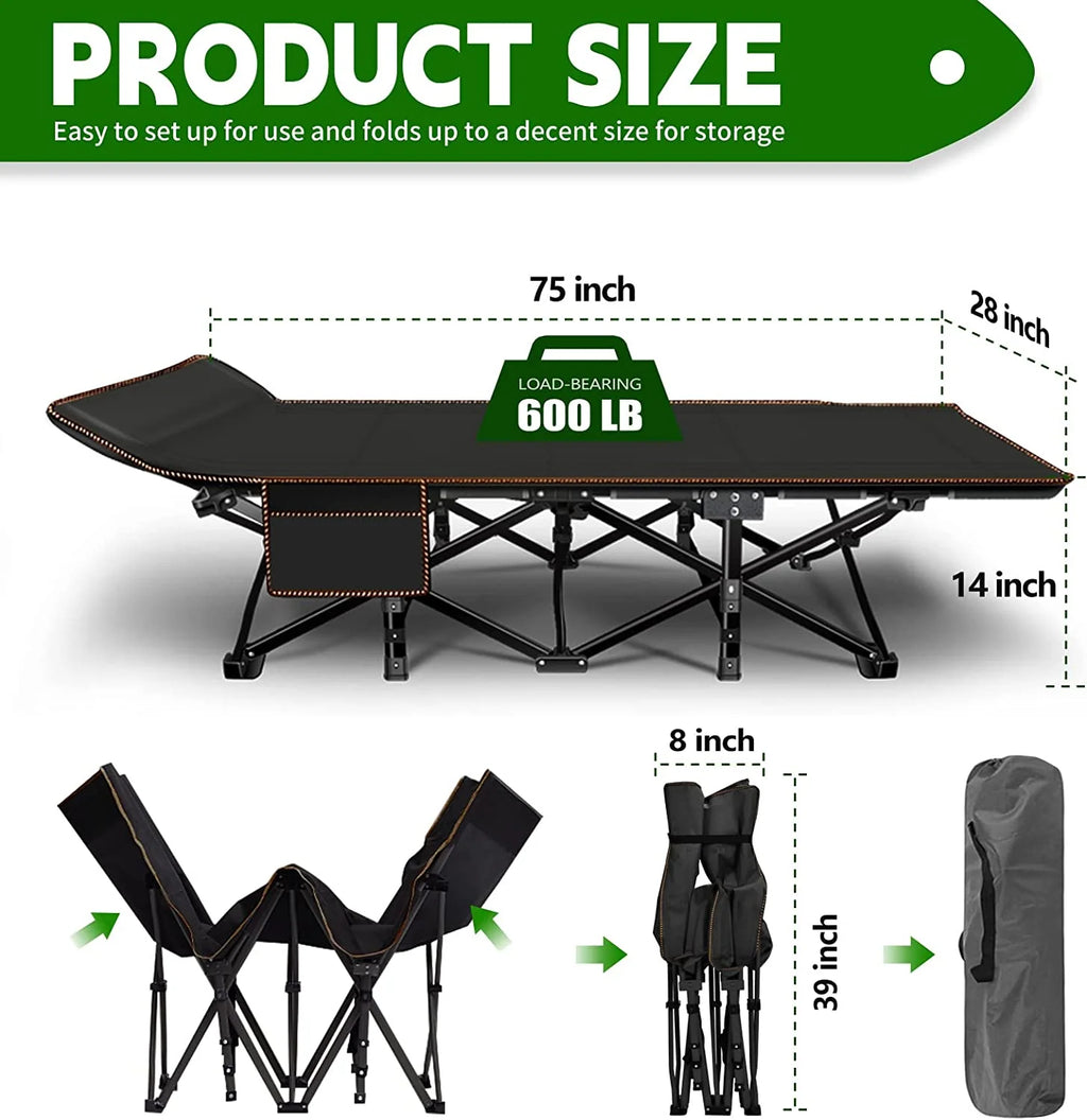 Folding Bed with 3.3 Inch Mattress & Carry Bag I6852