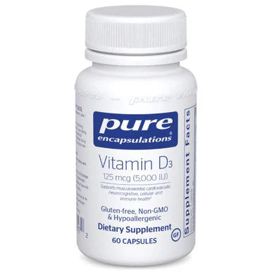 Vitamin D3 125 mcg (5,000 IU) 60 Capsules S825