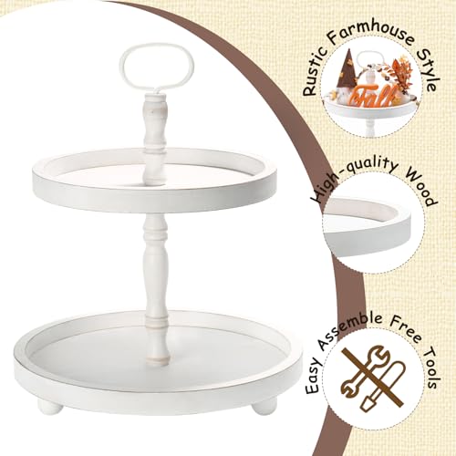 Halloween Decorations and Wooden Two Tiered Tray Stand M929466