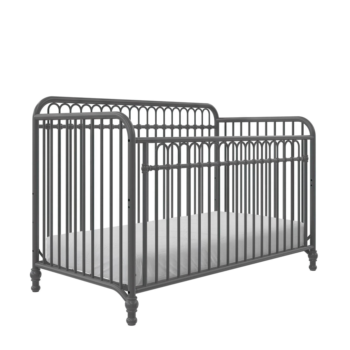 Gray Convertible Metal Crib F789