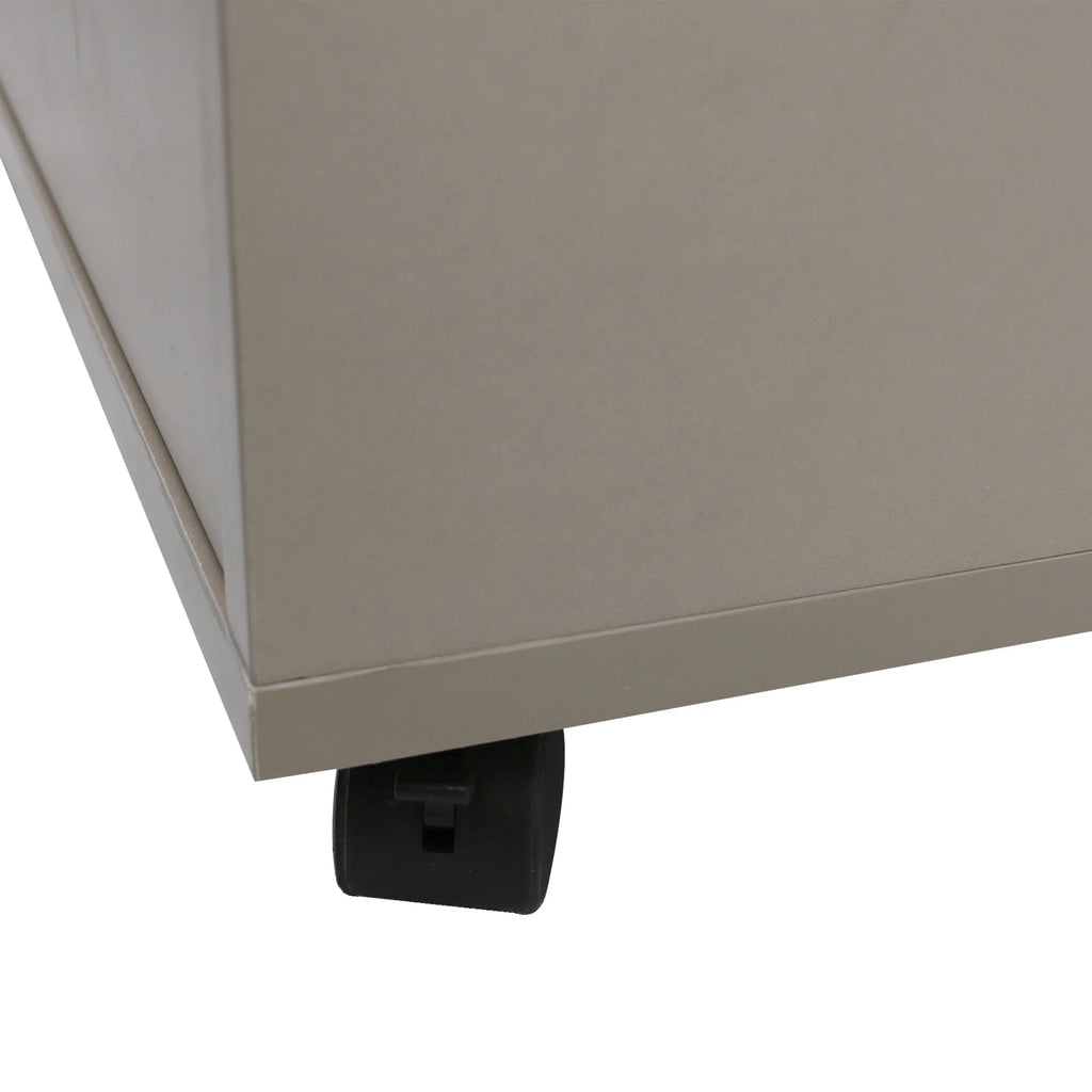 5 Drawer White Gray Rolling Filing Cabinet P425