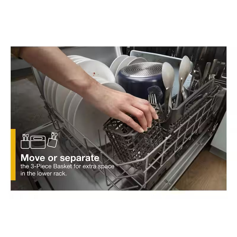 Black Stainless Dishwasher with 3rd Rack J198379