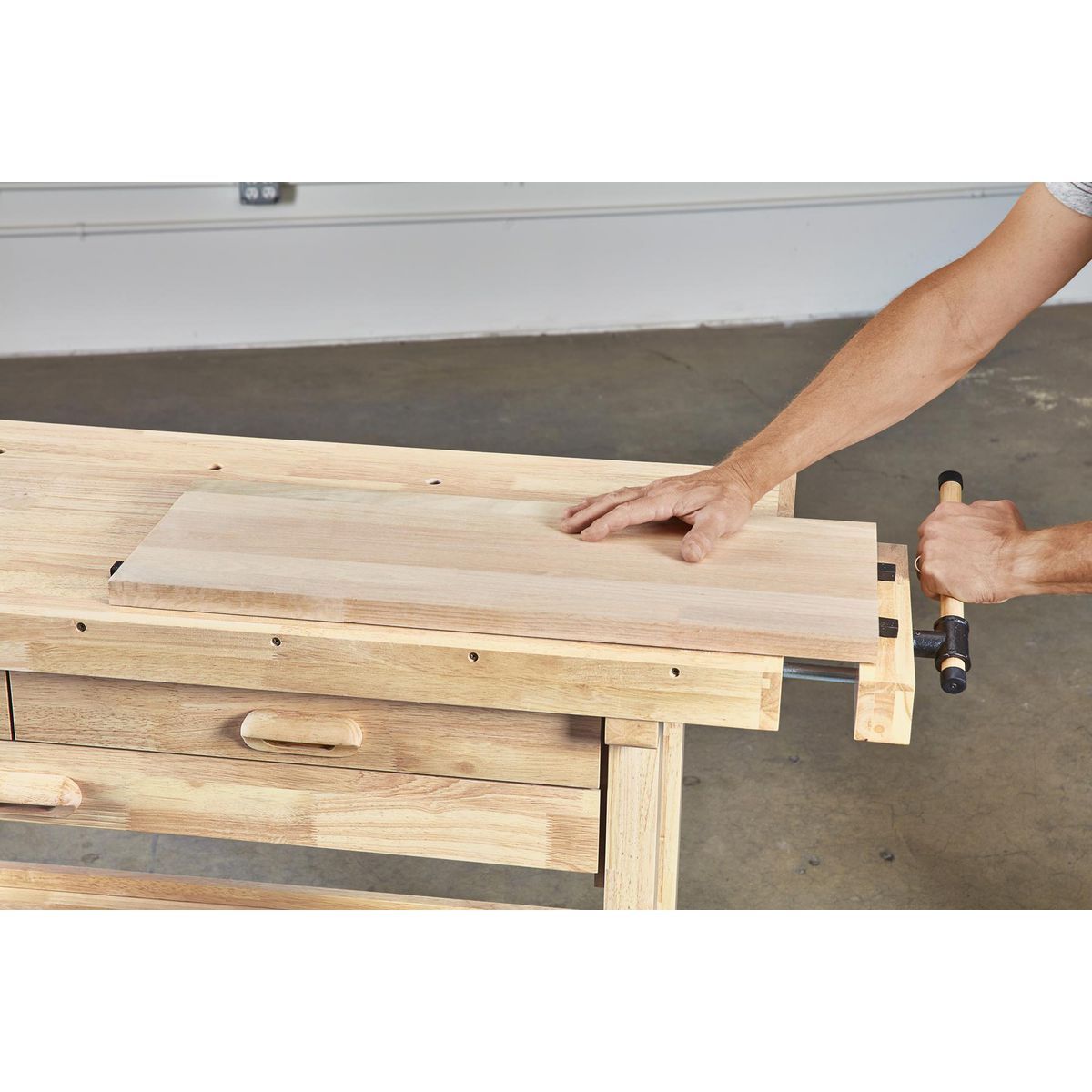 60 in. 3-Drawer Hardwood Workbench D70954