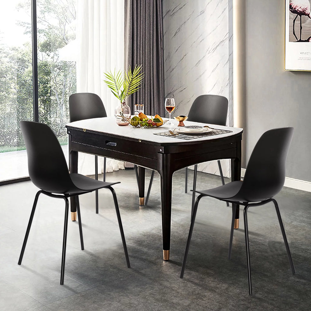 Black Set of 2 Dining Chair with Metal Legs I75193