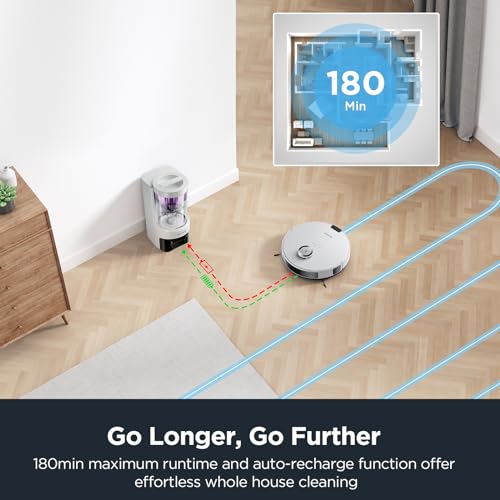 Robot Vacuum and Mop Combo with Self Emptying Station T108