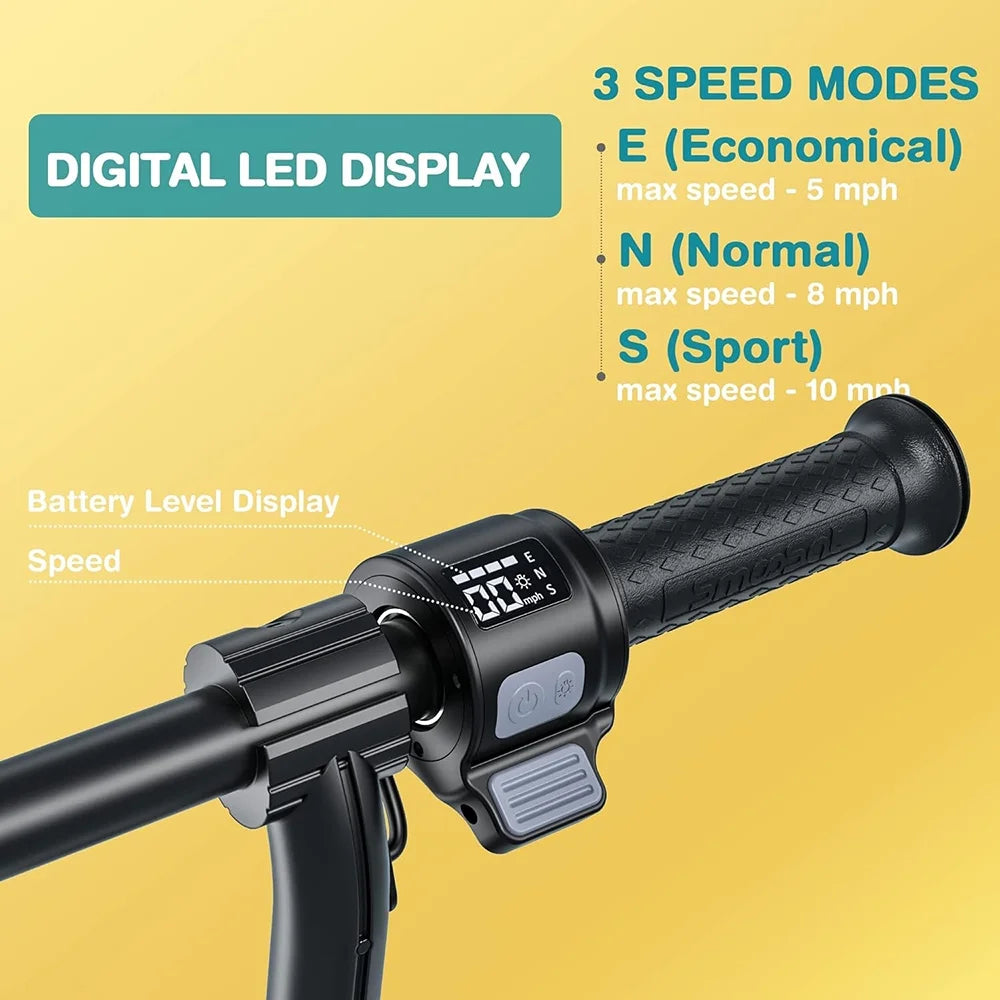 Foldable Electric Scooter with Rainbow Light and LED Display J23948