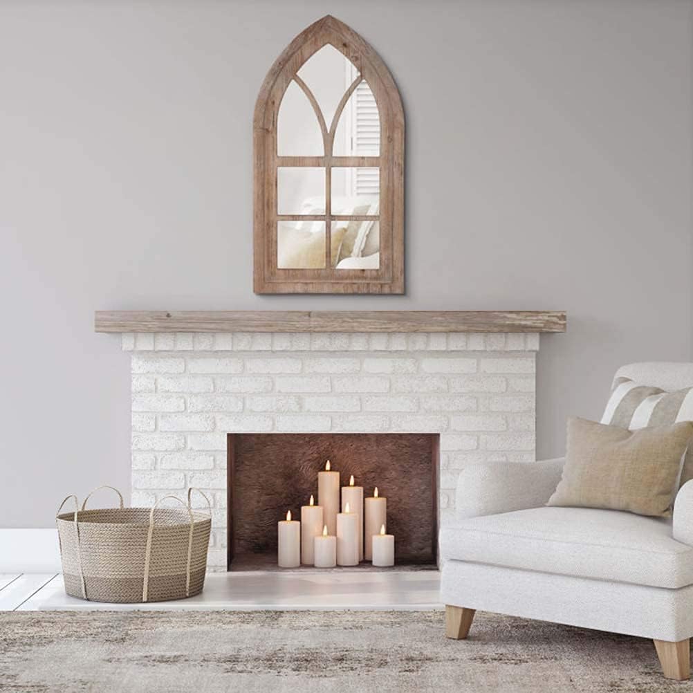 40 H Arched Windowpane Wall Mirror W2790