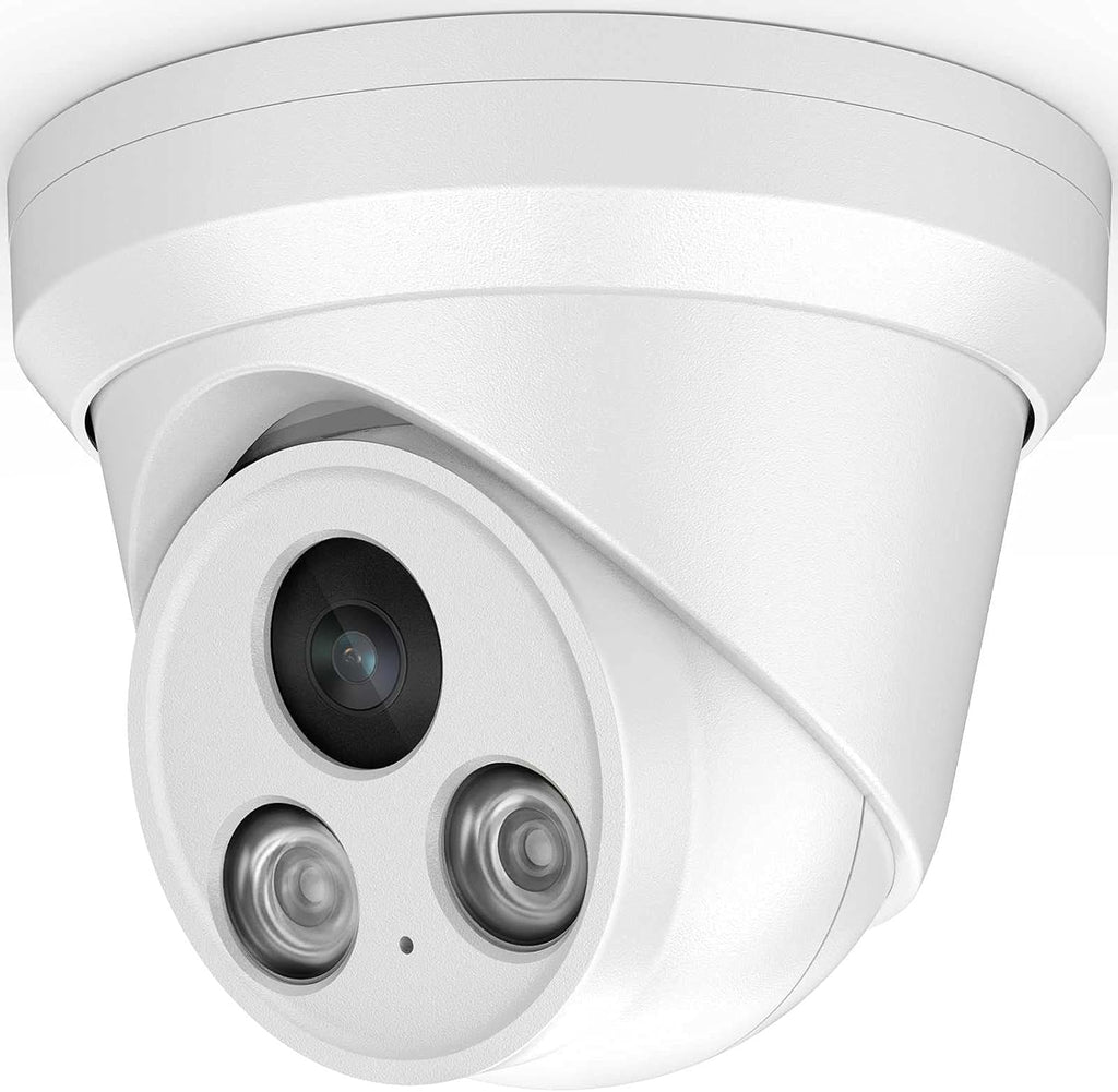 4K 8MP Outdoor PoE IP Turret Camera with Mic, 2.8mm Lens, IP67 F7370