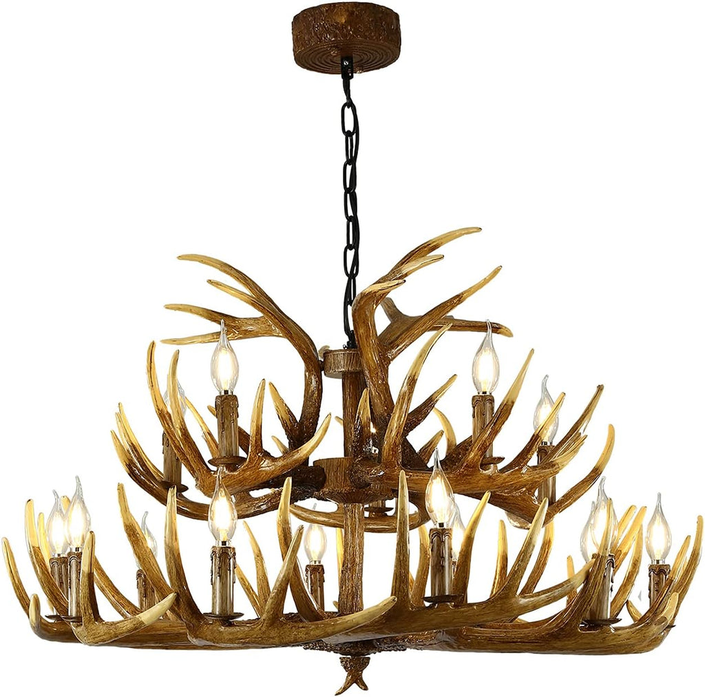 Antler Chandelier 9 Lights E12 Base D477407