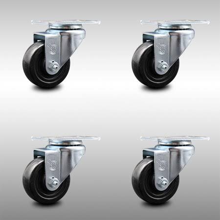 Hard Rubber Swivel Caster Set of 4 S28042