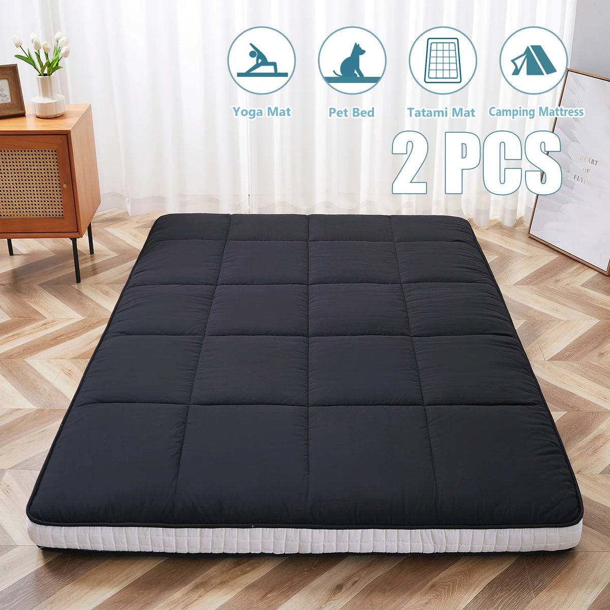 Queen Size Foldable Roll Up Floor Mattress Z1539