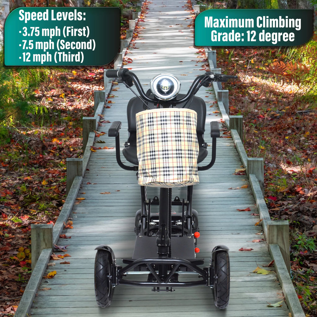4 Wheel Foldable Powered Mobility Scooter with Seat W15287