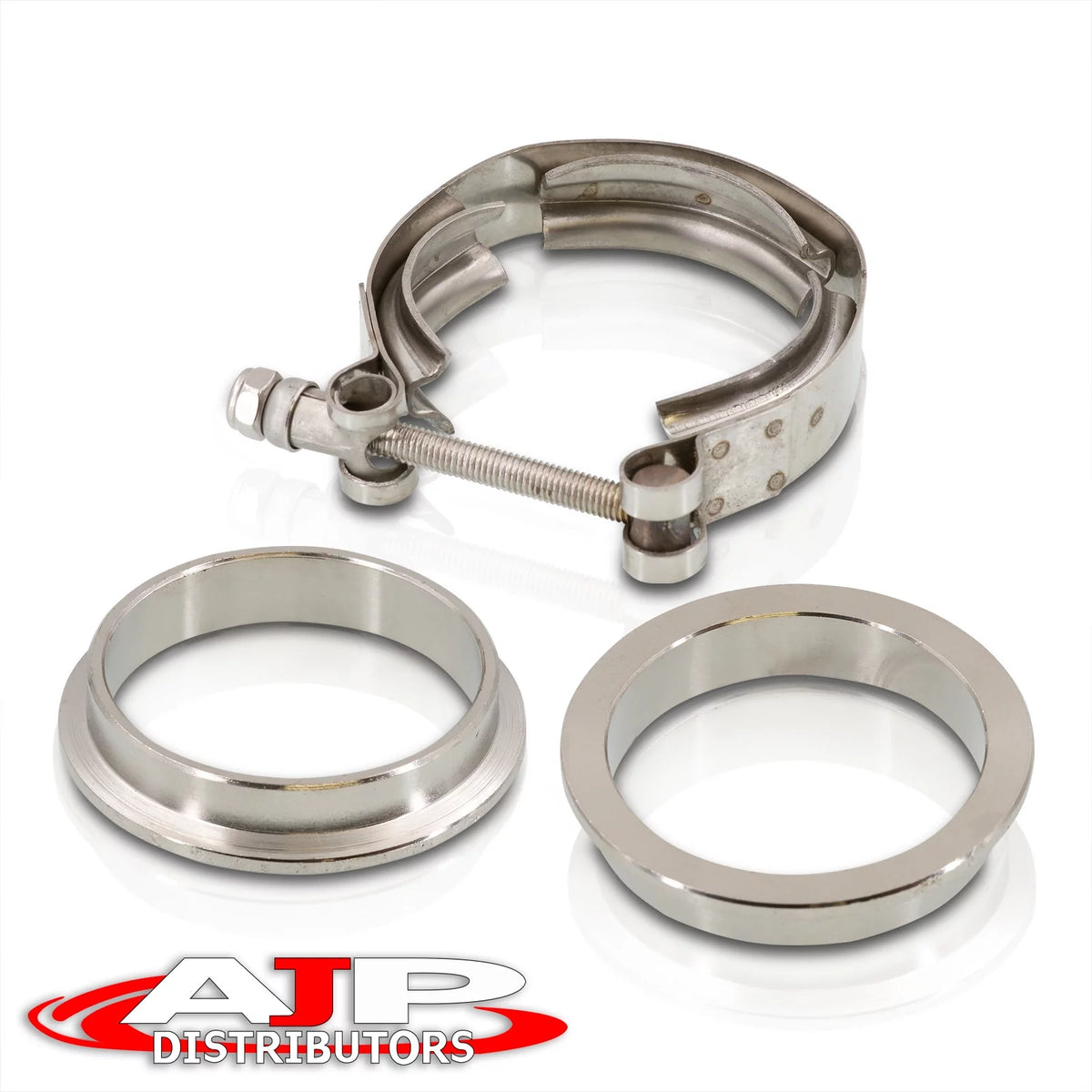 4" Stainless Steel V-Band Clamp + Flange Kit Q754