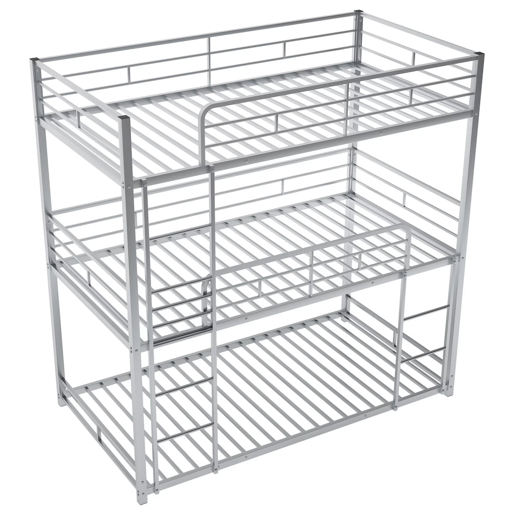 Metal Twin-over-Twin-over-Twin Bunk Bed J273