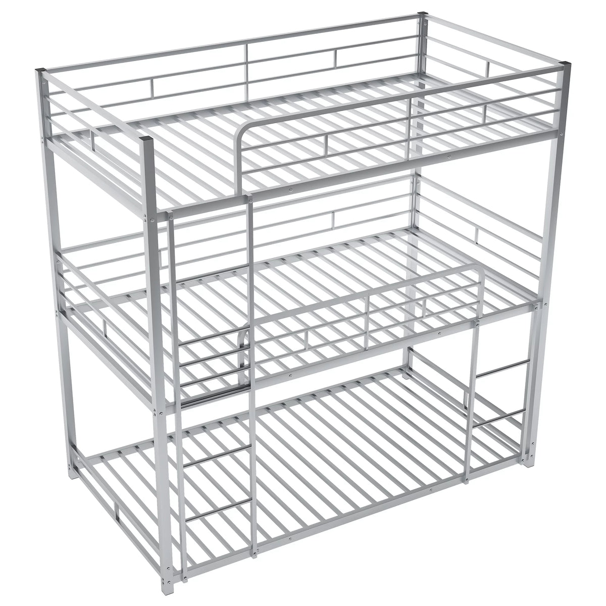 Metal Twin-over-Twin-over-Twin Bunk Bed J273