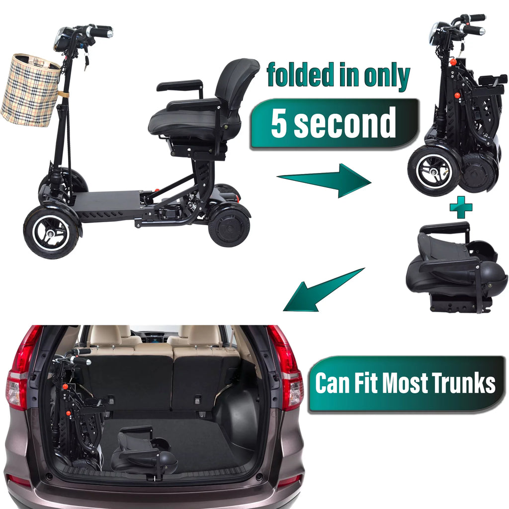 4 Wheel Foldable Powered Mobility Scooter with Seat W15287