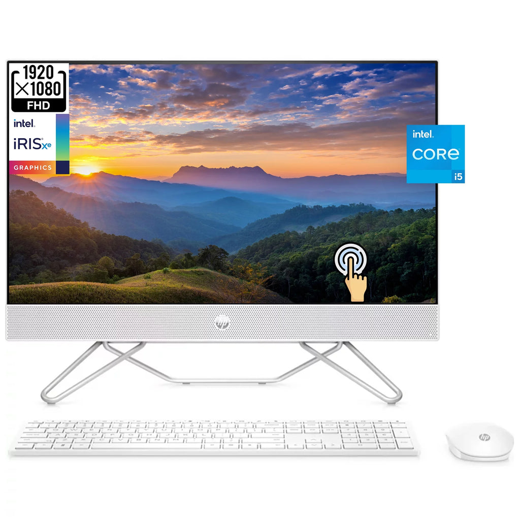 24 23.8" Touchscreen FHD All-in-One Desktop Computer, Intel Core i5, 8GB RAM, 512GB SSD, White A8069