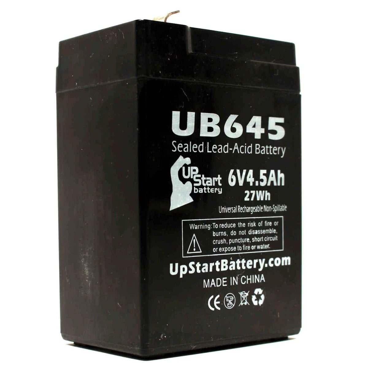 4x Pack 6V 4.5Ah Sealed Lead Acid Battery with F1 to F2 Terminal Adapters X529802
