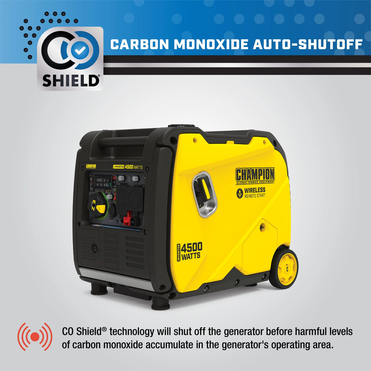 4500-Watt Wireless Remote Start Inverter Generator H671