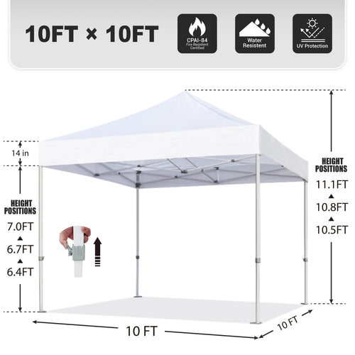 10x10 Pop Up Canopy Tent with Roller Bag S704