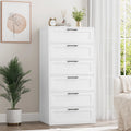 White 6 Drawer Tall Dresser H996