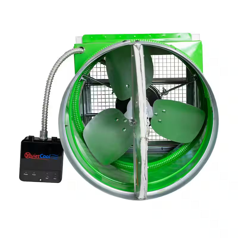 20.25 in x 14 in 1452 CFM Green Galvanized Steel Whole House Fan S798934