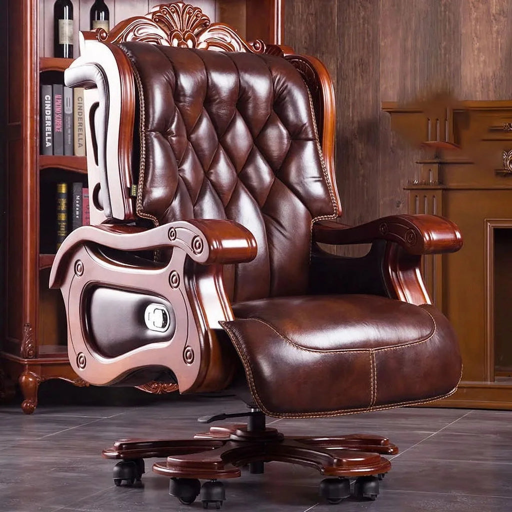 Foldable Swivel Leather Lounge Recliner M10501