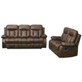 Microfiber Reclining Sofa and Loveseat Q542