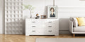 White 6 Drawer Wood Dresser V38974