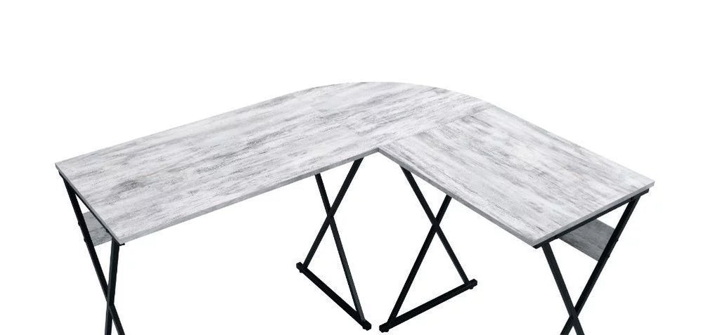 Antique White Black Writing Desk Q9694