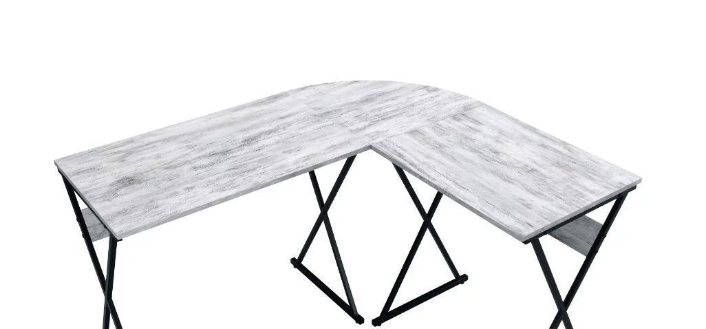 Antique White Black Writing Desk Q9694