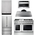 48 In. Natural Gas Range, Range Hood, Refrigerator, Dishwasher, Microwave Drawer Z981