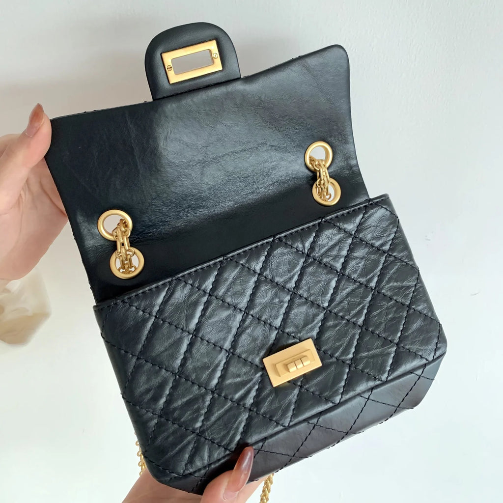 Black Mini 2.55 Handbag M9707