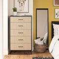 Ivory Oak 5 Drawer Dresser J299