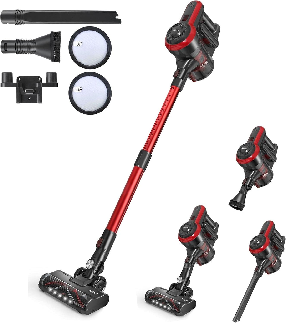 22000Pa Cordless Stick Vacuum, 200W Brushless Motor, 4 in 1 Handheld Lightweight Vacuum J817204