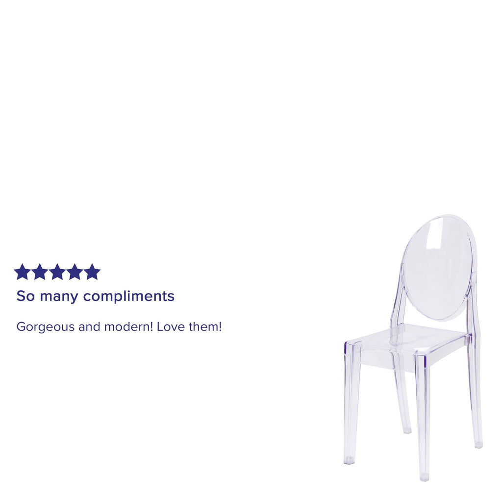 4pk Transparent Crystal Stack Chair E709