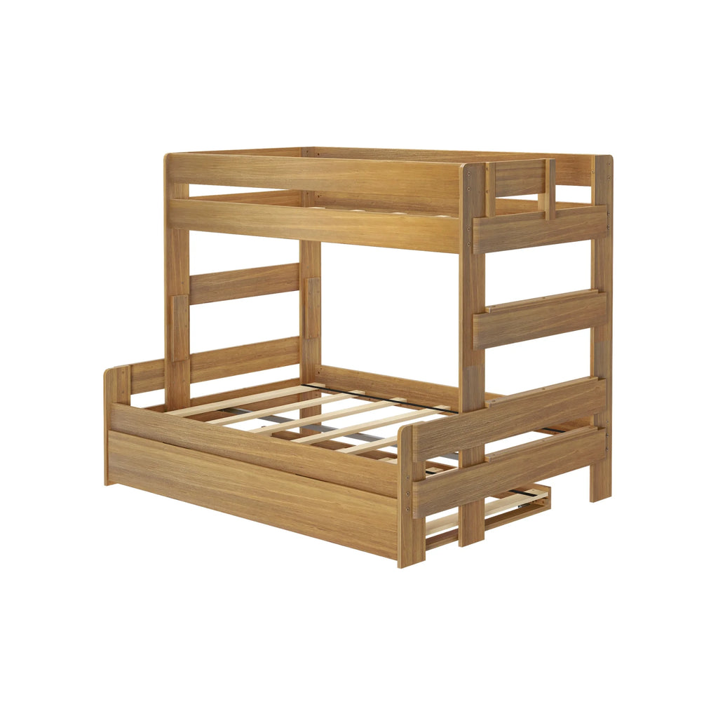 Twin Over Full Wood Bunk Bed with Trundle Y8351