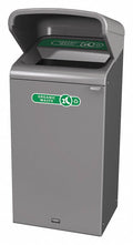 Grey 23 gal Trash Can with Rain Hood T540
