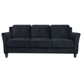 Black Microfiber Sofa W878