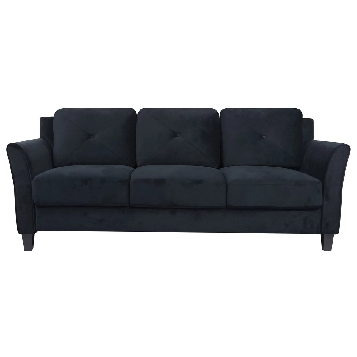 Black Microfiber Sofa W878
