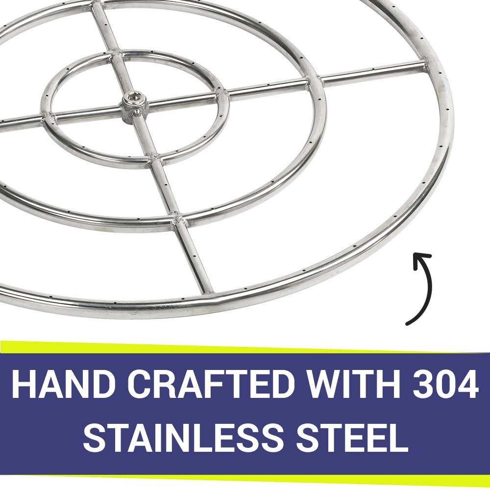 30x22 Stainless Steel Fire Pit Ring Burner M42737
