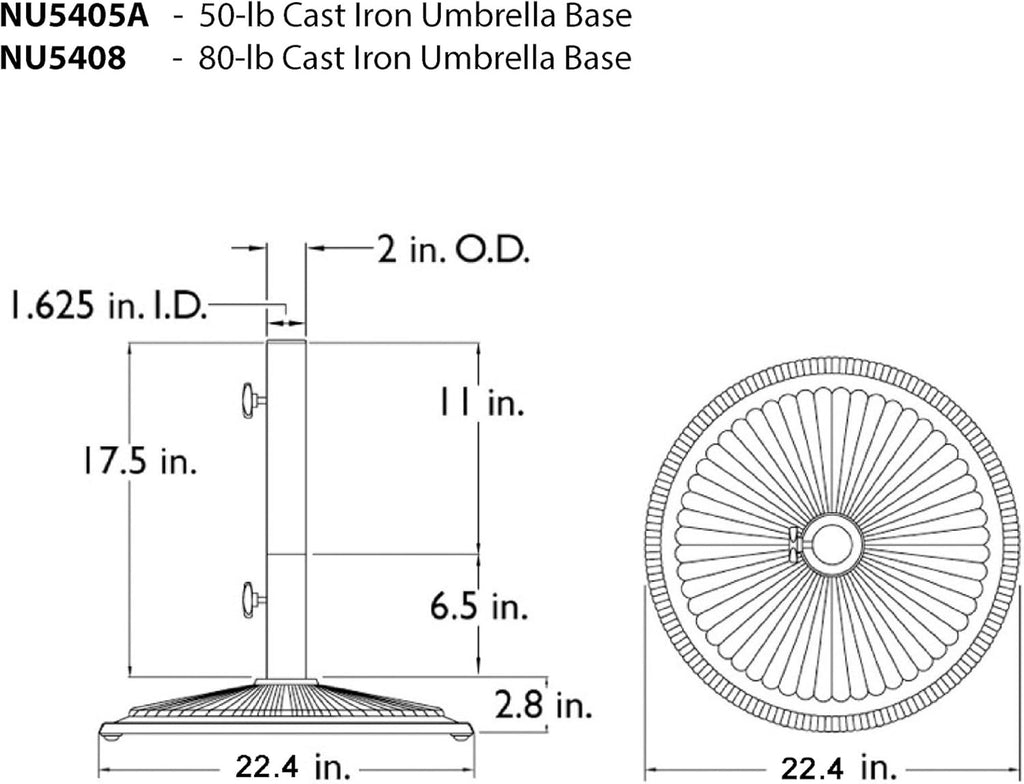 Bronze Cast Iron Umbrella Base Y56559