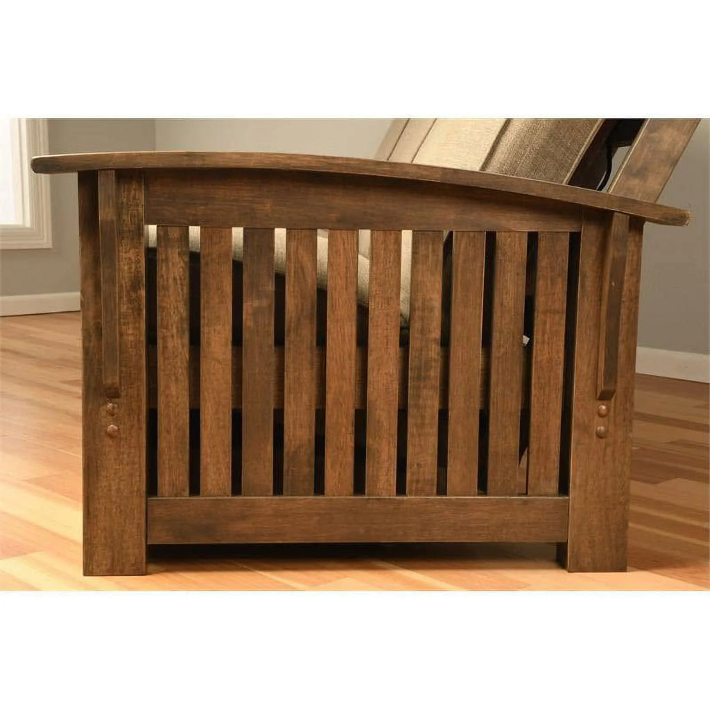 Queen Size Wood Storage Futon S4830