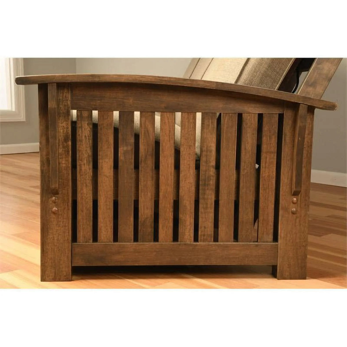 Queen Size Wood Storage Futon S4830