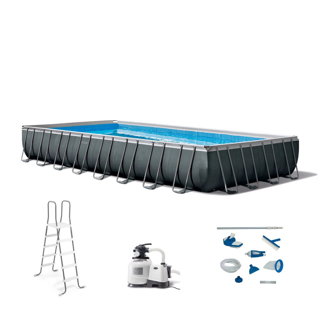 32ft x 16ft x 52in Rectangular Pool Set with Maintenance Kit X932230