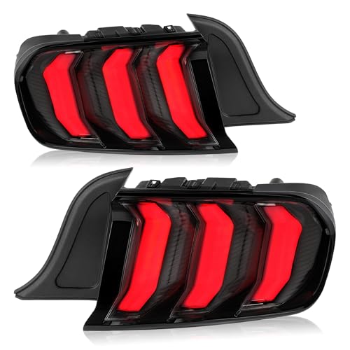 LED Tail Lights Assembly with Clear Lens Black Housing E125