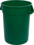 Green 32 Gallon Round Waste Container Pack of 2 R8382