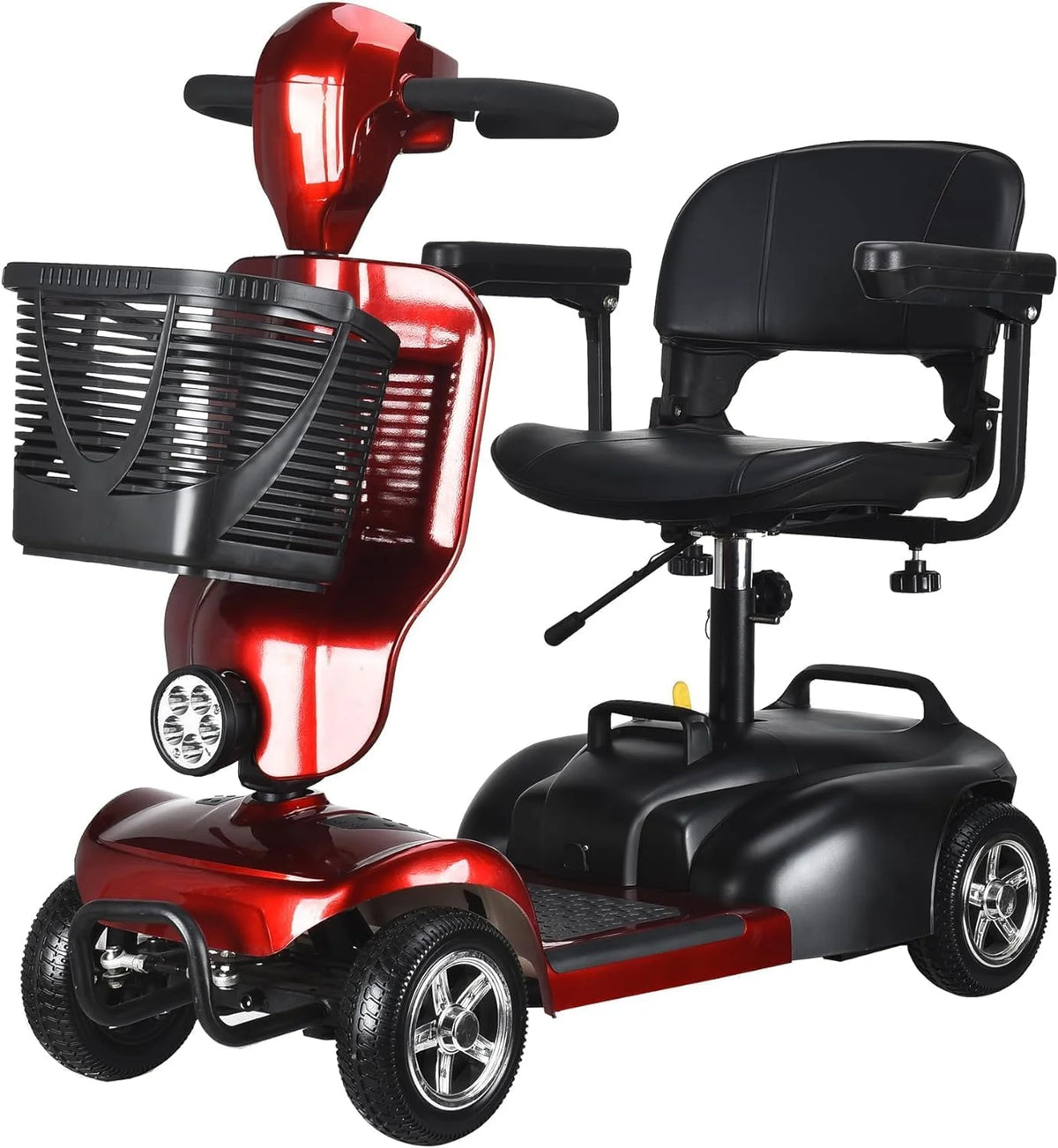 4 Wheel Foldable Mobility Scooter with Charger and Basket A49755
