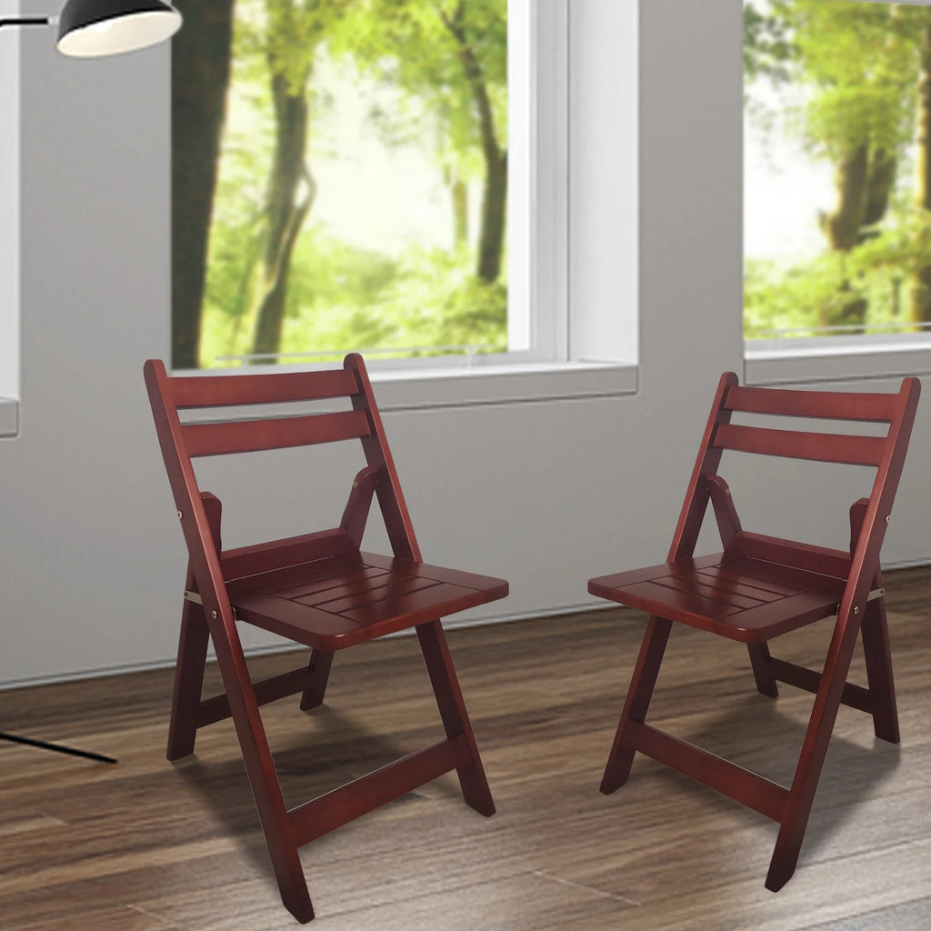 Wood Folding Chair Set of 2 V610250
