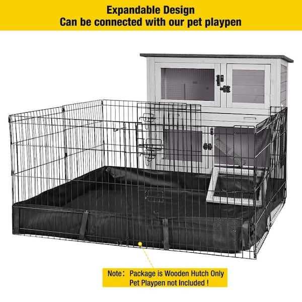 Outdoor Indoor Bunny Hutch with Wheels C4701
